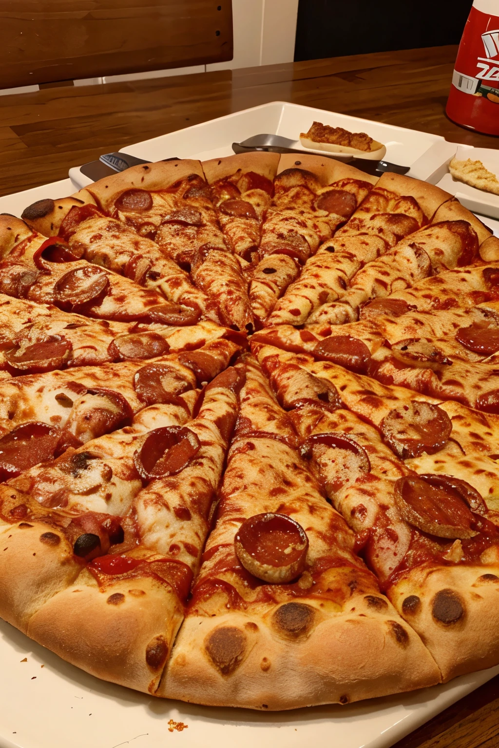 genera una pizza de peperoni que solo se vea la pizza sin nngun otro objeto