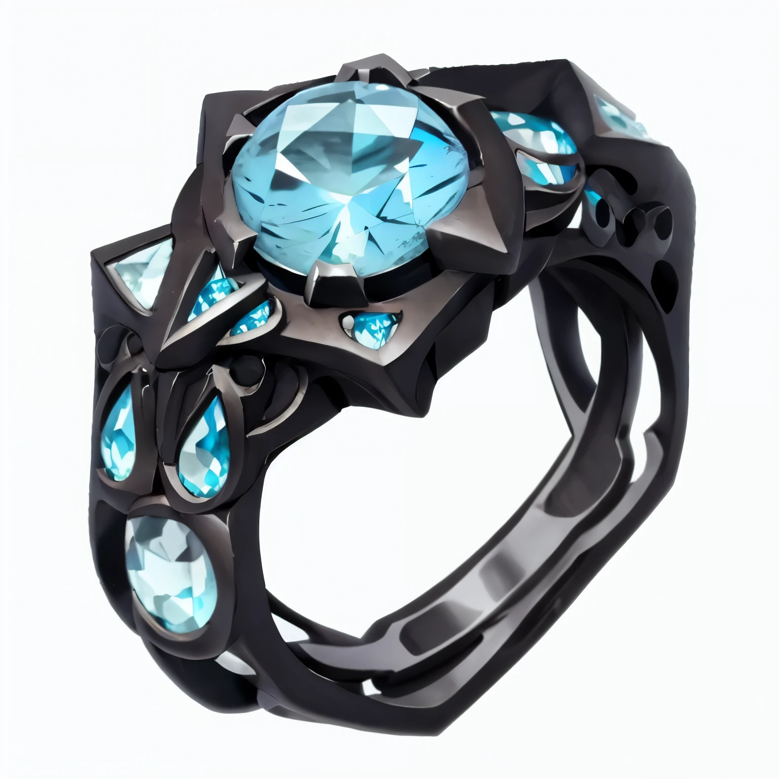 game icon institute, game icon, afg, ring, Topaz，theme, whole body, White background，Outstanding quality，HD，clear structure
