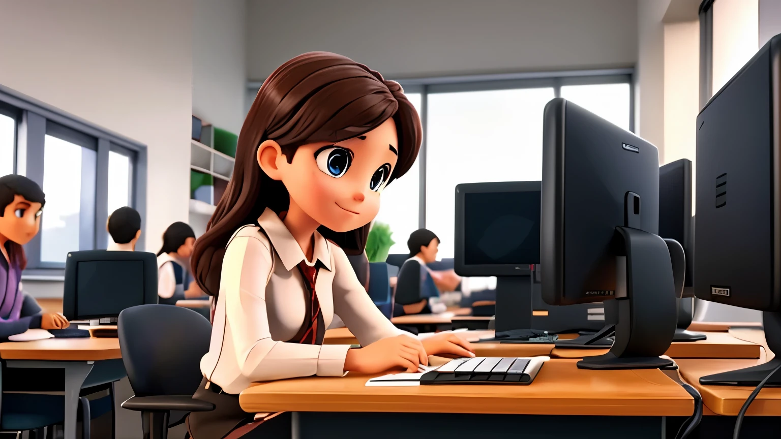 student use in computer in classrom