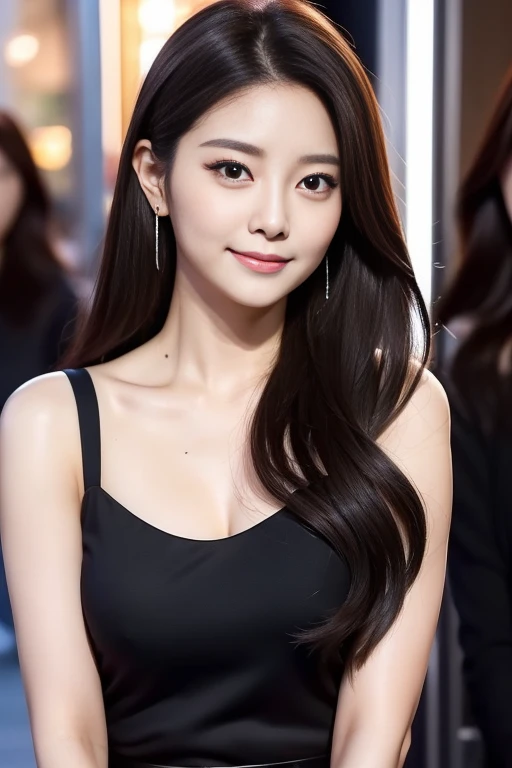 Close-up of woman with long hair and black top, Tzuyu twice, Actress from Korea, Gorgeous young Korean woman, Cute Korean actress, Beautiful South Korean woman, Korean female idol image, Beautiful young korean woman, Susie, Lee Ji Yoon, Lee Ji-eun, Adorable young Korean face, Hwang Si-ho