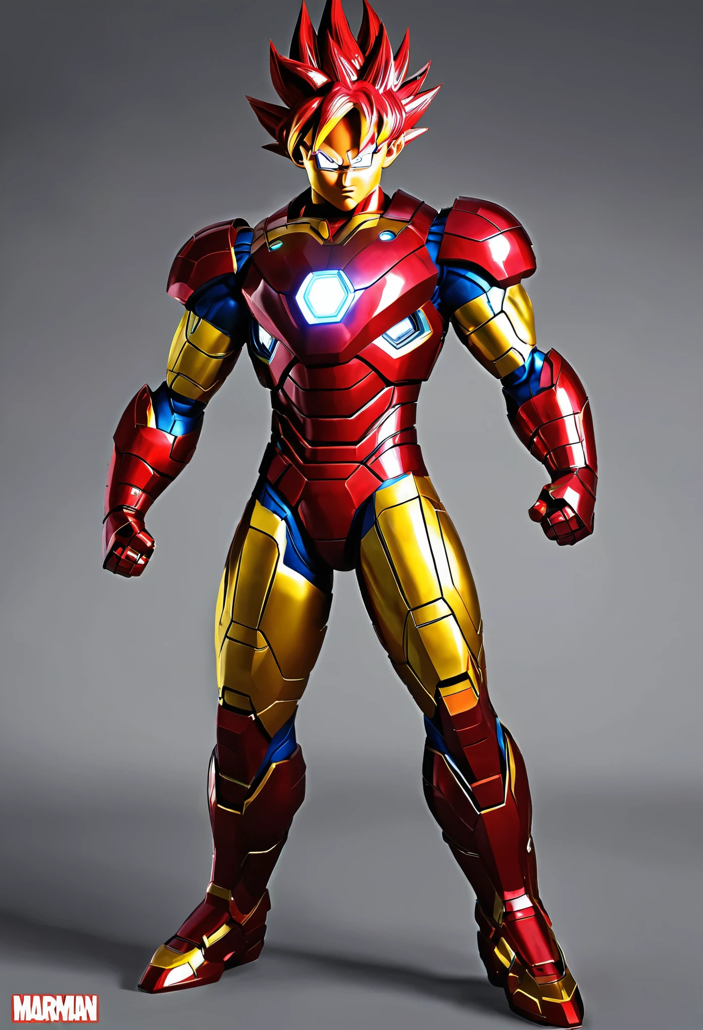 Puedes generar una imagen de Goku con Ironman
