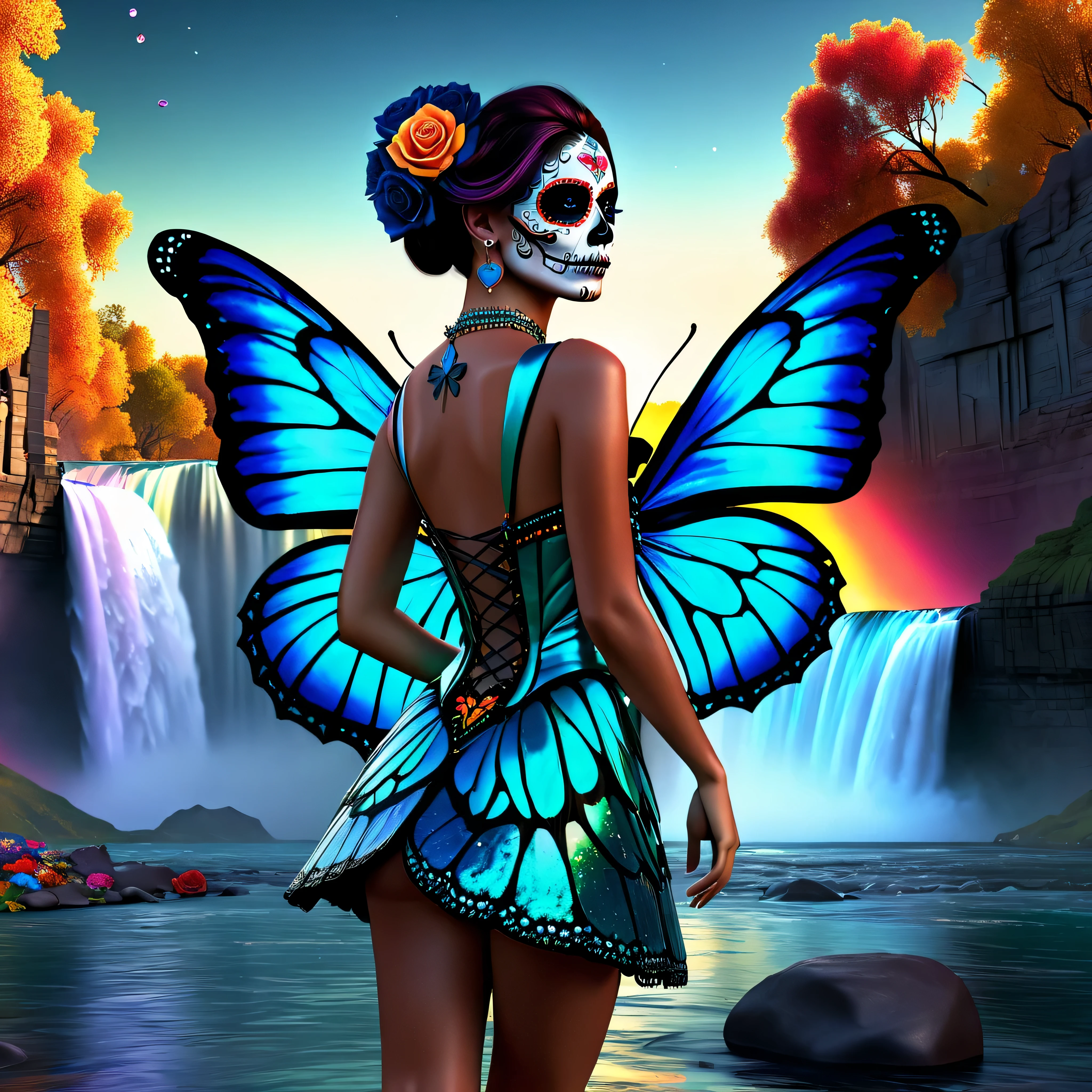 Magazine Cover, nebulae stars panoramic starry_sky sunset spacious Sunshine sunrise, BackView Guitarist (holding guitar:1.3) UnrealEngine5 ultra Cinematic_sunLight Diva Lake deep path equirectangular River Epic tmasterpiece retro dramatic scenes dynamic composition ultra_pro-photo-realistic girl_Back-View rose Style Fullbodye Tattoo ❤ kanzite Heart symmetrical "Dia de los Muertos" Lys meticulously intricate beholder Eiffel ultra_high-details ultra_high-quality ultra_high-definition ultra_high-resolution gorgeous epic ((Brights eyes)) (Detailed eyes) ((ultra detailed hairry skin oil)) ((ultra realistic skin)) silk (The Little Faux Freckles Makeupgirl shiny facial skin silks) ((expressive characters reddener)) heavy necklace blink blink indigo turquoise Earth hearth sundrop jewelry straps on the shoulders of dress ((ultra sharp focus)) frange ((captivating colors (Dia de los Muertos) colorful BridalDress)) optimal perfection accurate volumetric Lightning contrast global illumination cgi vfx sfx reflex Octane_render extreme improved UHD XT3 saturate radiant vivid DSLR HDR romm rgb pbr 3dcg fxaa blu-ray backlight colors-coded frontlight anti-aliasing fkaa txaa rtx ssao opengl-shaders glsl-shaders post-processing post-production cell-shading tone-mapping luminescence jewel Crystalline butterfly "Niagara Falls" CGSCOSITY invokes monarch fleuraison summon monster monstrous viceroy fire magic creature bloom Tourmaline crystal opal "Water Falls" population glass strange glow "Heavy Metal" chrome extremely detailed reflection sex nsfw naked varies multi etc. --v6 --s1000 --c20 --q5 --chaos100