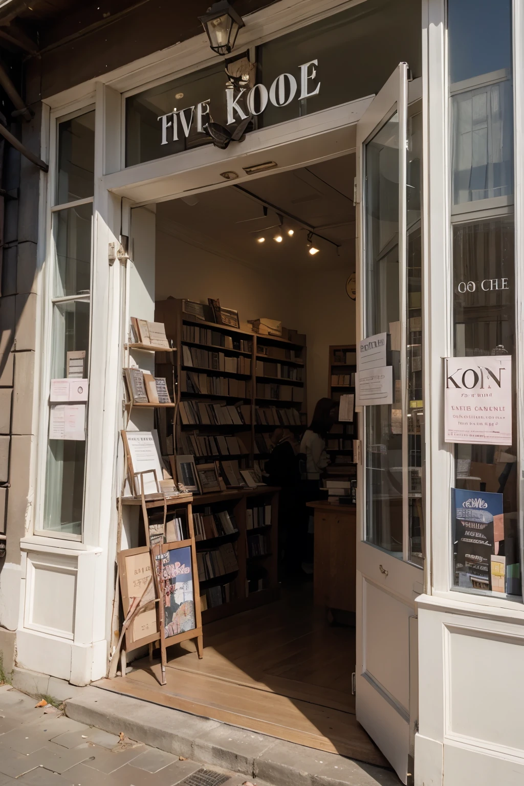 bookstore, perfect, Masterpiece, good, Shop name five kon, pastel colors