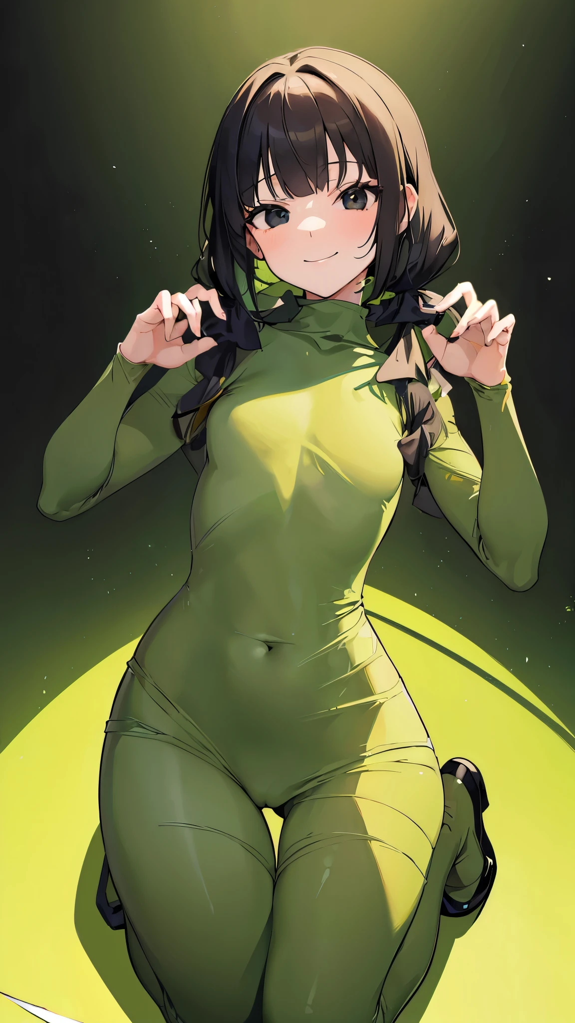 Green tight suit