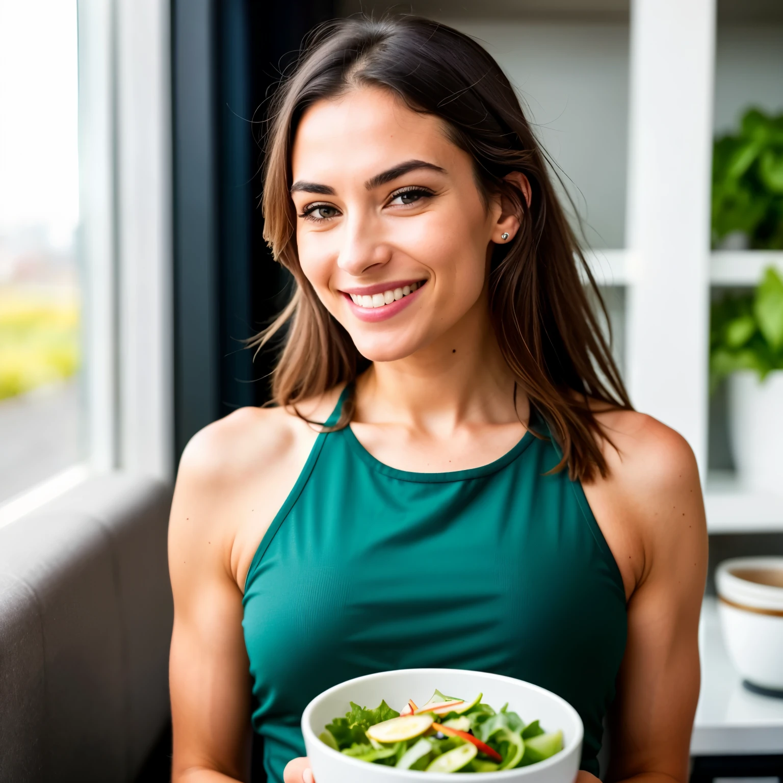 I'd be happy to help you find an image for your Instagram profile picture. Here's a description of the image you're looking for:
Photorealistic, ultra-detailed, Motivated and Confident Woman, Profile Picture, Solo, Smiling, Holding a Green Juice or Salad Bowl, Determined Expression, Health and Well-being, Fitness Environment, Vibrant and Inspiring, High-resolution Masterpiece, Best quality, Intricate details, Highly detailed, Sharp focus, Realistic skin texture, Real life, Ultra-realistic, Professional, 4k, Charming smile, Expressing motivation and self-assurance