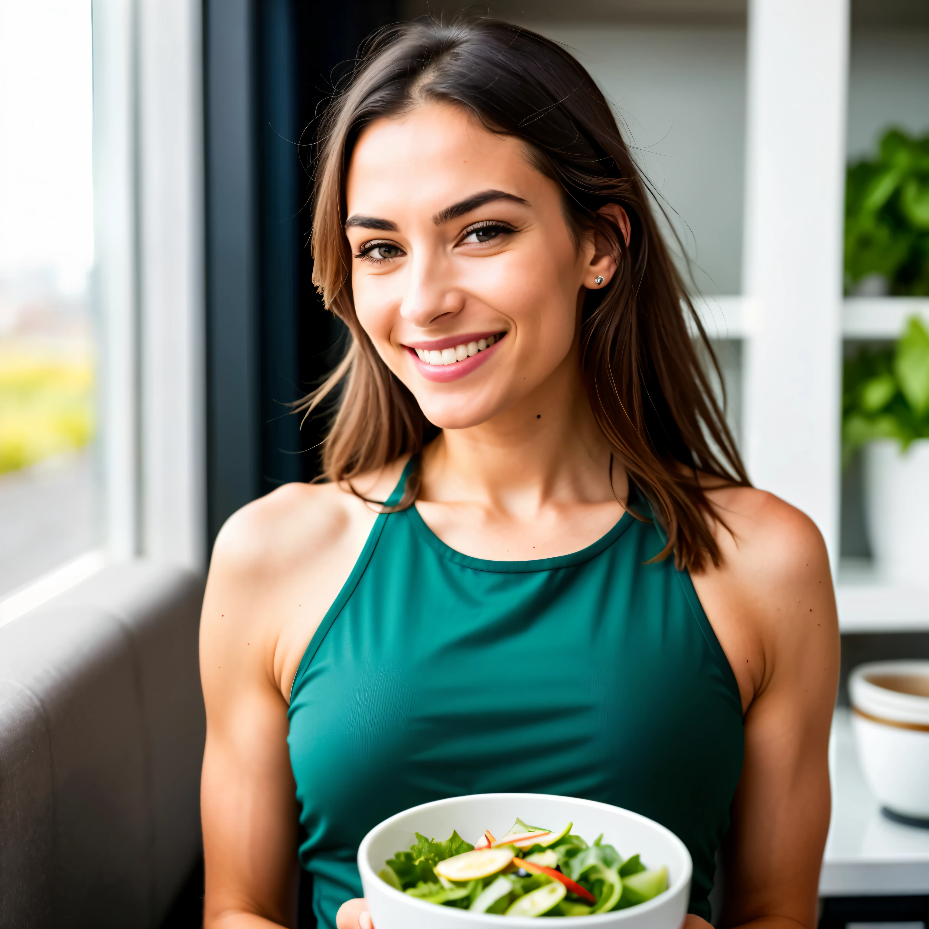 I&#39;ll be happy to help you find an image for your Instagram profile picture. Here is a description of the image you are looking for:

Fotorrealista, ultra-detalhado, Mulher motivada e confiante, Foto do perfil, Sozinho, sorridente, Segurando um suco verde ou uma saladeira, determinate expression, Health and well-being, Fitness environment, Vibrante e inspirador, High resolution masterpiece, Melhor qualidade, detalhes intrincados, altamente detalhado, sharp focus, textura de pele realista, Vida real, Ultra-realistic, profissional, 4K, Sorriso charmoso, Expressing motivation and self-confidence
