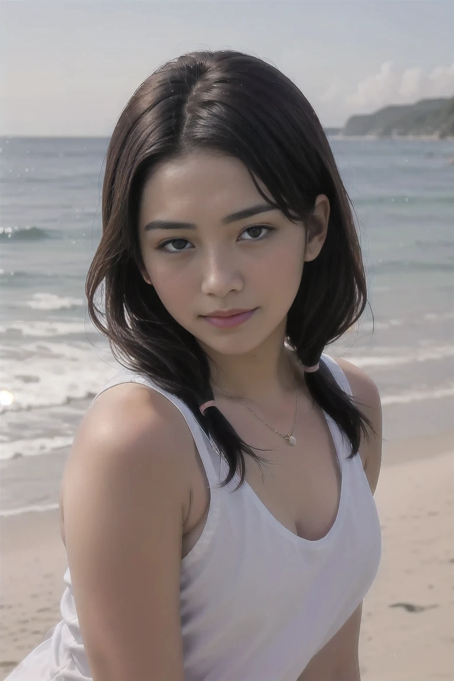 Handsome tomboy ,beach