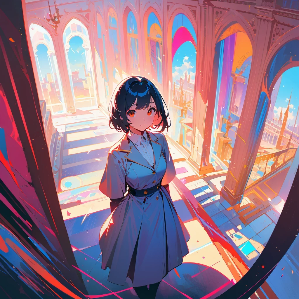 A young and delicate woman in the palace, Works by Ivan Aivazovsky, wide angle lens f/2.8, Super crazy high resolution complex textures, texture indentation, perfect perspective, perfect geometry, Super crazy ambient lighting, Super crazy ambient shadows, Luminism, Super detailed busy background, mosaic, Minimalism, perfectionism, IPA award-winning masterpiece,