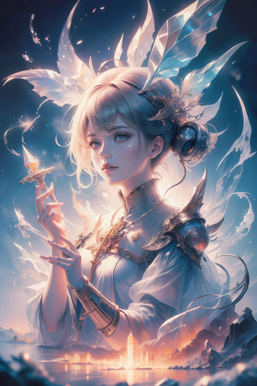 (Masterpiece, Top Quality, Best Quality, Official Art, Beautiful and Aesthetic: 1.1)
(1 priest)
Extreme detailed,
Colorful,
Highly detailed,
Official art,
Unity 8k wallpaper,
Ultra detailed,
Beautiful and aesthetic,
Realistic,
Masterpiece,
Best quality,
(Religious symbolism, Chalice, Cross, Incense, Holy water)
Divine light,
Golden accents,
Glimmering jewelry,
Realistic textures,
Superb shading,
Atmospheric perspective,
8k resolution,
Detailed face features,
