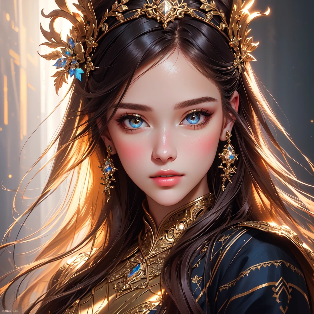 A girl with beautiful face and detailed features, such as detailed eyes and detailed lips, in a portrait. The artwork is of the best quality, with ultra-detailed rendering and a realistic touch. The focus is on the girl's face, highlighting the depth and intricacy of her eyes. The image depicts a perverse femme vibe, with the concept artists incorporating sharp focus and vivid colors to create a captivating piece. The studio lighting adds depth and dimension to the artwork, enhancing the overall composition. The background features bokeh effects, adding a touch of dreaminess to the portrait.