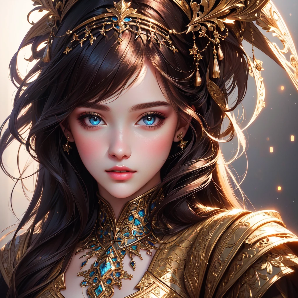 A girl with beautiful face and detailed features, such as detailed eyes and detailed lips, in a portrait. The artwork is of the best quality, with ultra-detailed rendering and a realistic touch. The focus is on the girl's face, highlighting the depth and intricacy of her eyes. The image depicts a perverse femme vibe, with the concept artists incorporating sharp focus and vivid colors to create a captivating piece. The studio lighting adds depth and dimension to the artwork, enhancing the overall composition. The background features bokeh effects, adding a touch of dreaminess to the portrait.