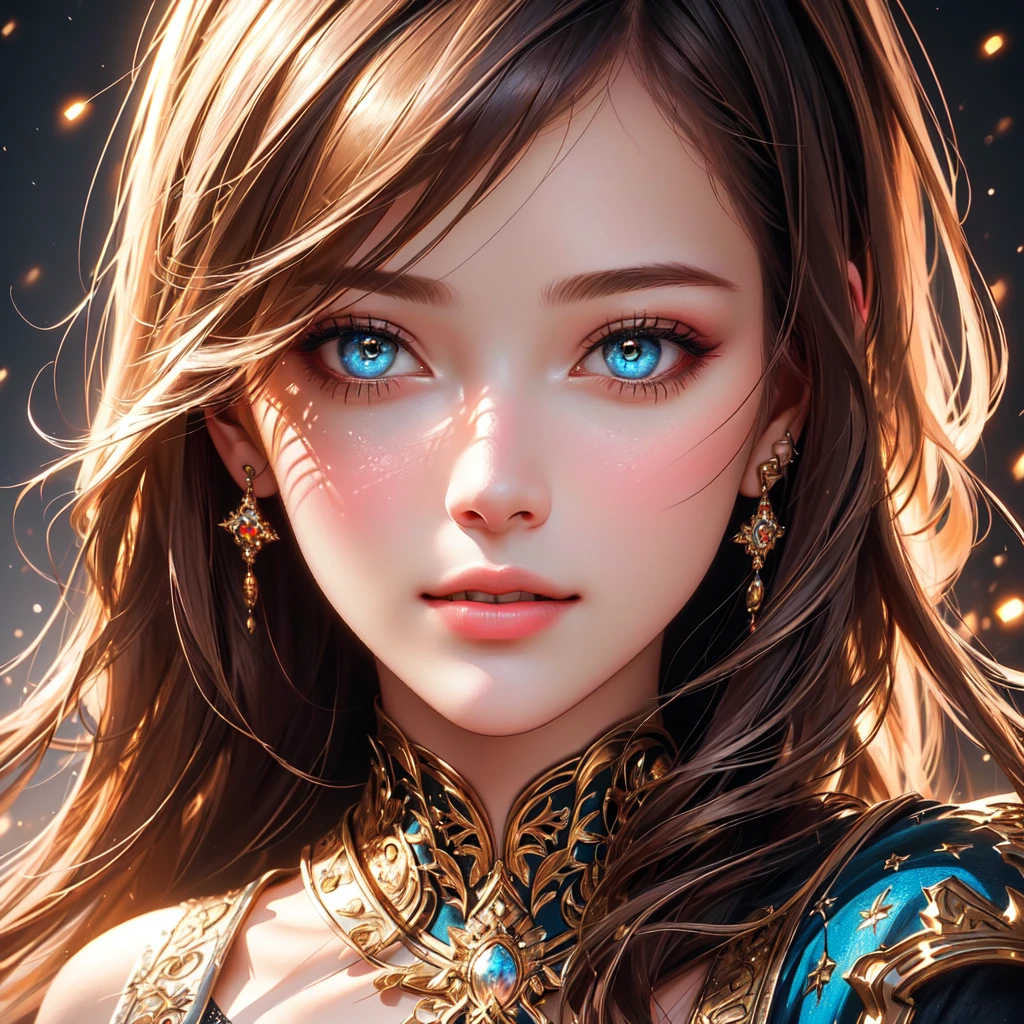 A girl with beautiful face and detailed features, such as detailed eyes and detailed lips, in a portrait. The artwork is of the best quality, with ultra-detailed rendering and a realistic touch. The focus is on the girl's face, highlighting the depth and intricacy of her eyes. The image depicts a perverse femme vibe, with the concept artists incorporating sharp focus and vivid colors to create a captivating piece. The studio lighting adds depth and dimension to the artwork, enhancing the overall composition. The background features bokeh effects, adding a touch of dreaminess to the portrait.