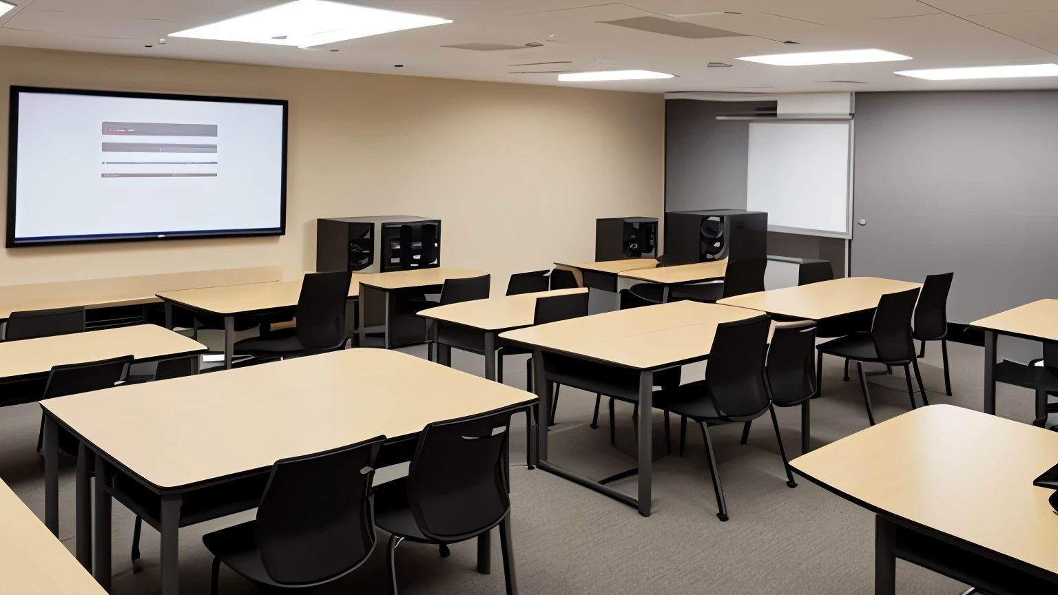 University computer classroom that are being taught