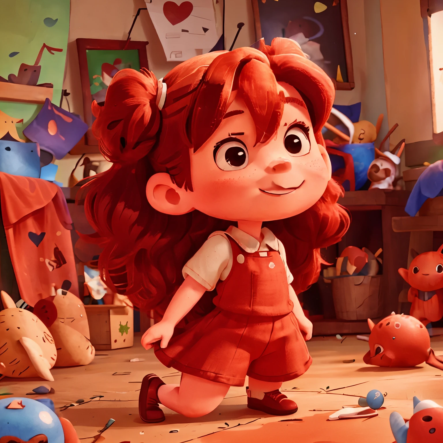 red haired girl,cuerpo completo