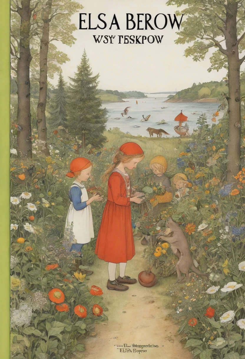 (magazine cover, cover art:1.4), by Elsa Beskow, best quality, masterpiece, very aesthetic, perfect composition, intricate details, ultra-detailed