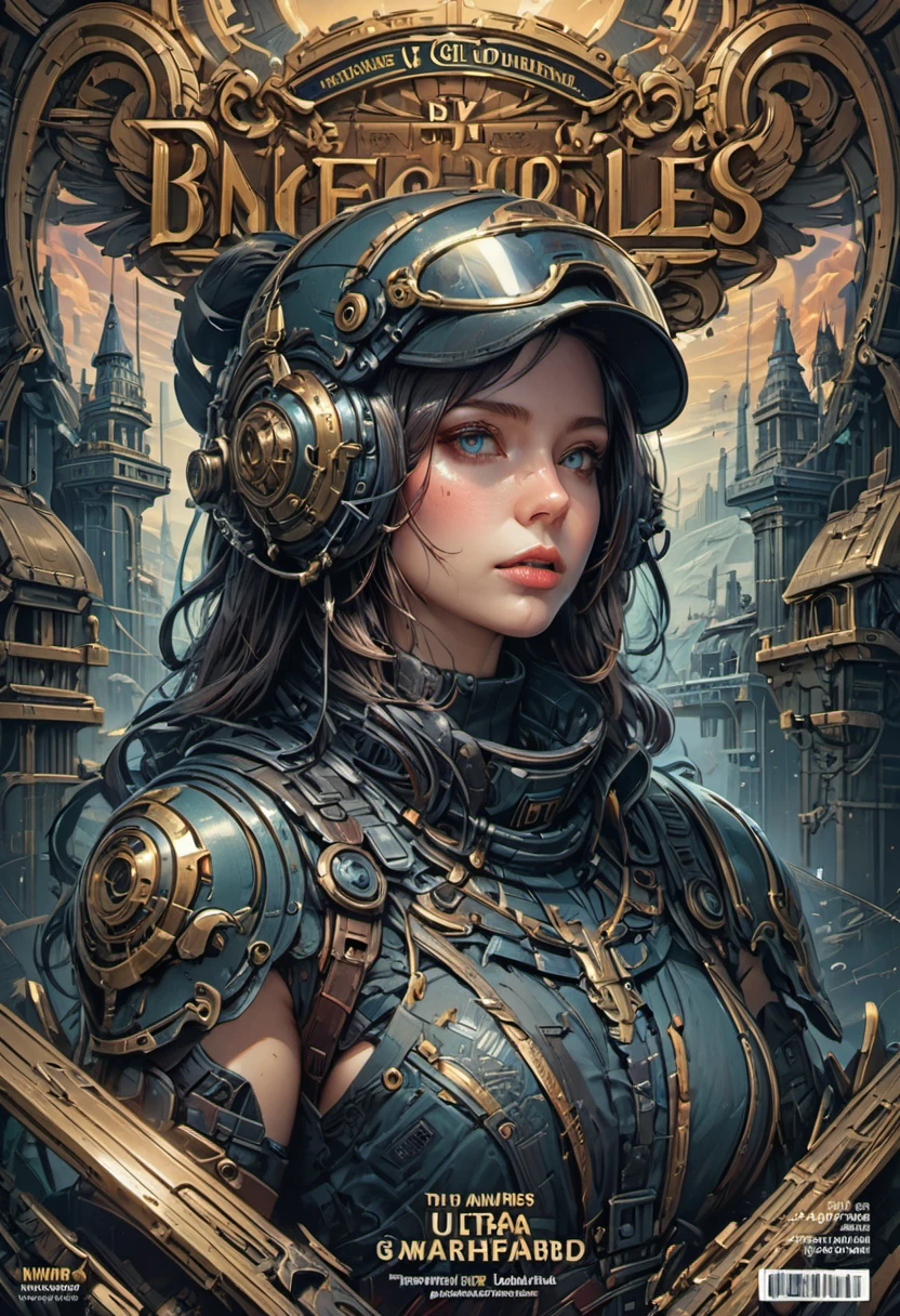 (magazine cover:1.4), by dan mumford, best quality, masterpiece, very aesthetic, perfect composition, intricate details, ultra-detailed