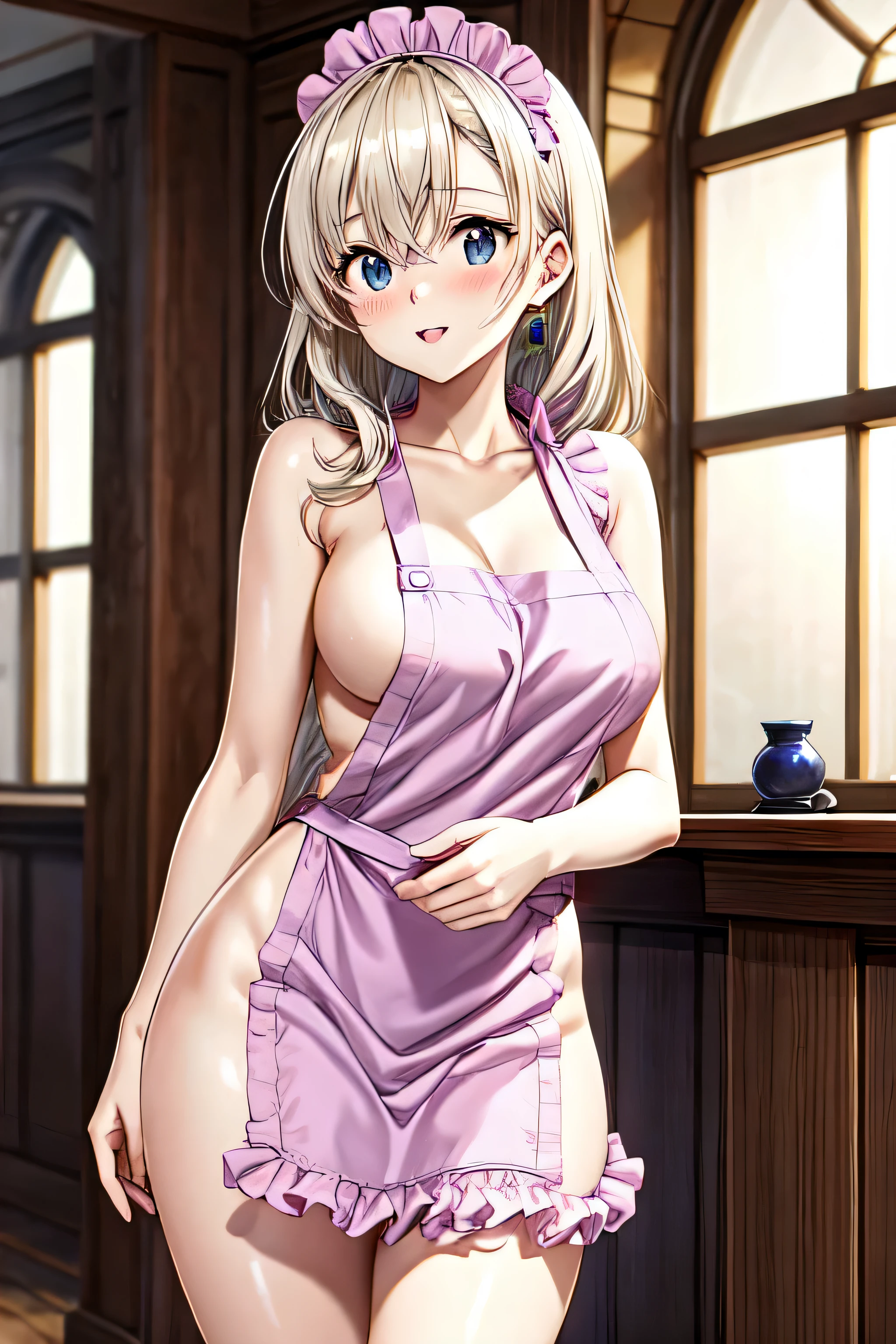 Elizabeth in the nude apron . NSFW