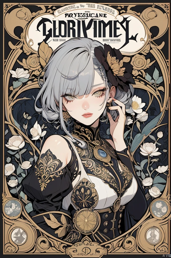 (magazine cover:1.4), best quality, masterpiece, very aesthetic, perfect composition, intricate details, ultra-detailed, Gris Grimly