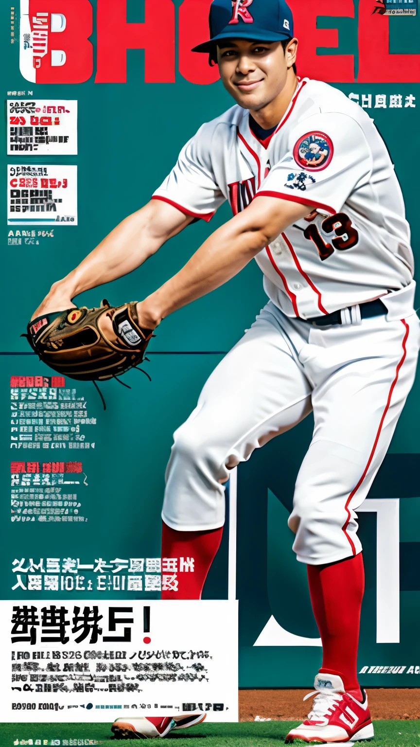 Baseball Player Magazine Cover