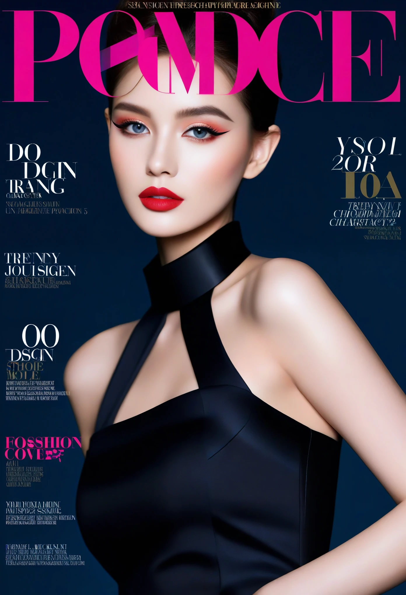 magazine cover，Fashion trendy beauty，Cover character，Fashion model，cover design，Trendy design，Professional photography，
