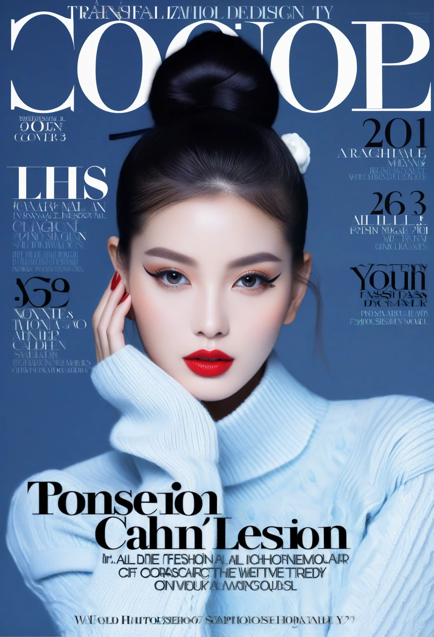 magazine cover，Fashion trendy beauty，Cover character，Fashion model，cover design，Trendy design，Professional photography，
