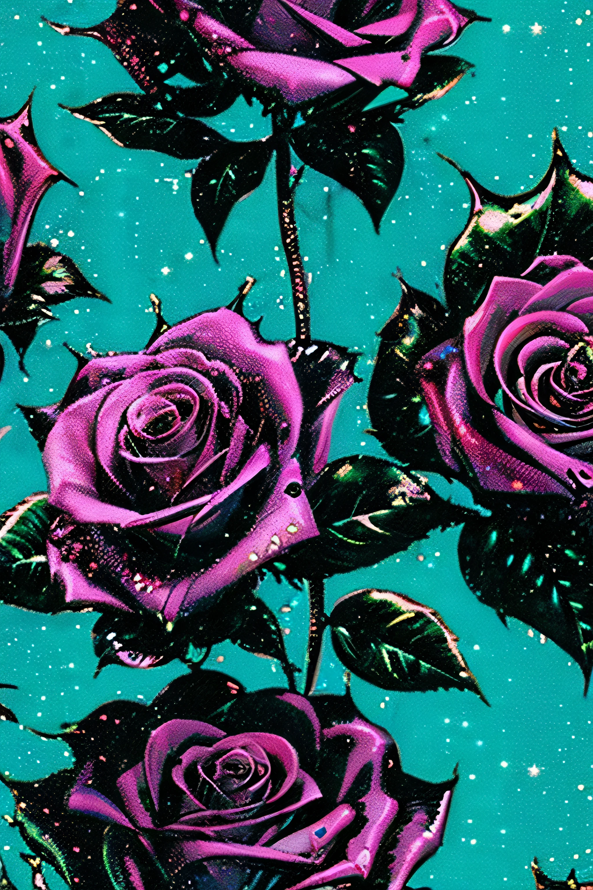 Cyberpunk 8bit Vaporwave Wallpaper Poison Rose