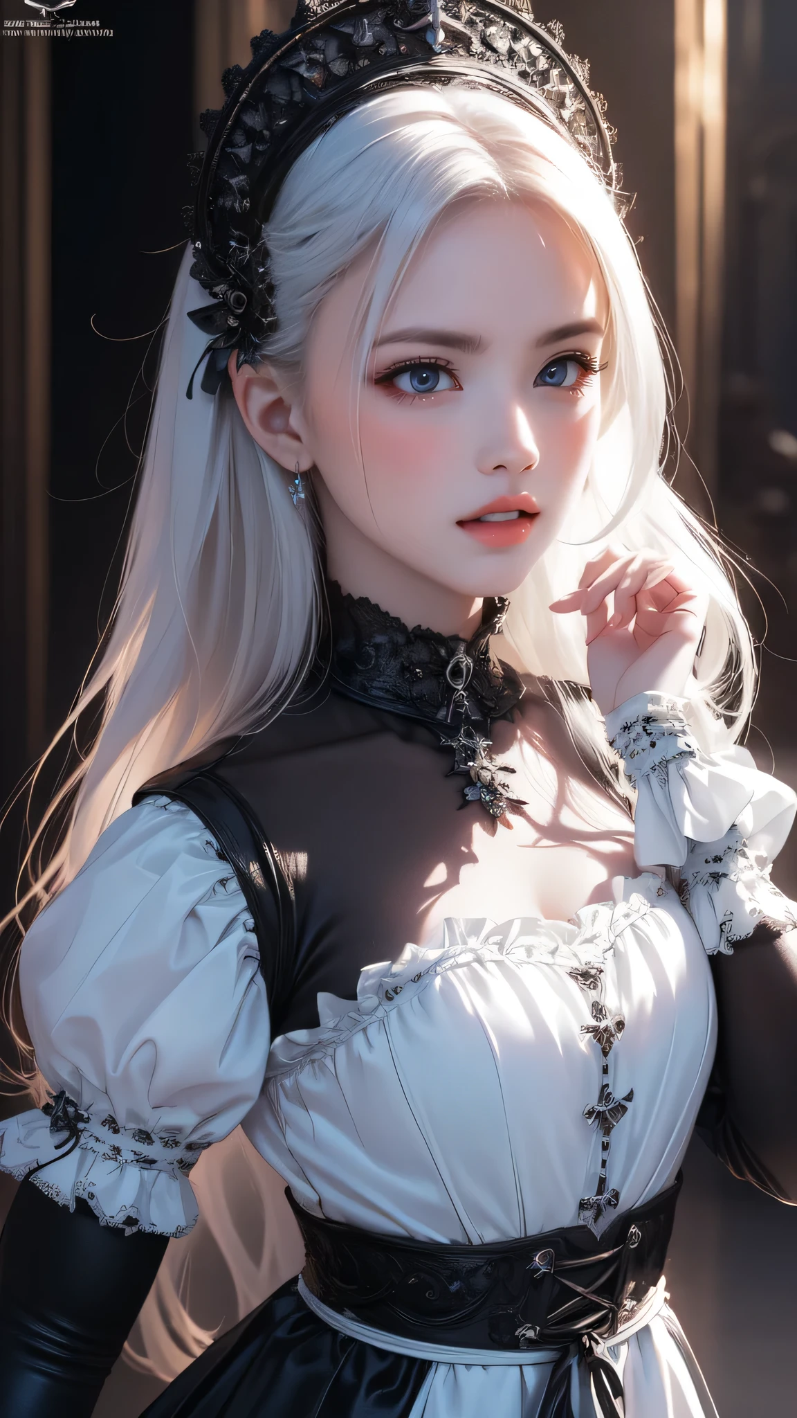 (random dance poses:1.2),White Gothic ta,(fantasy art,best image quality,(8K),Super realistic,最high quality, high quality, High resolution, high quality texture,high detail,beautiful,Detailed,Very detailed CG,Detailedテクスチャー,realistic expression of face,masterpiece,sense of presence,dynamic,bold)