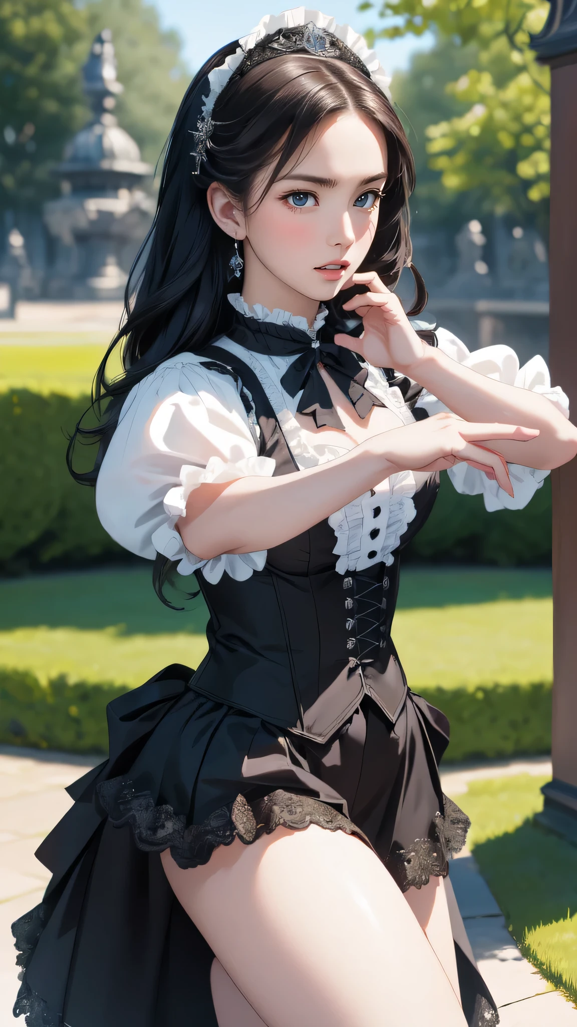 (random dance poses:1.2),White Gothic ****ta,(fantasy art,best image quality,(8K),Super realistic,最high quality, high quality, High resolution, high quality texture,high detail,beautiful,Detailed,Very detailed CG,Detailedテクスチャー,realistic expression of face,masterpiece,sense of presence,dynamic,bold)