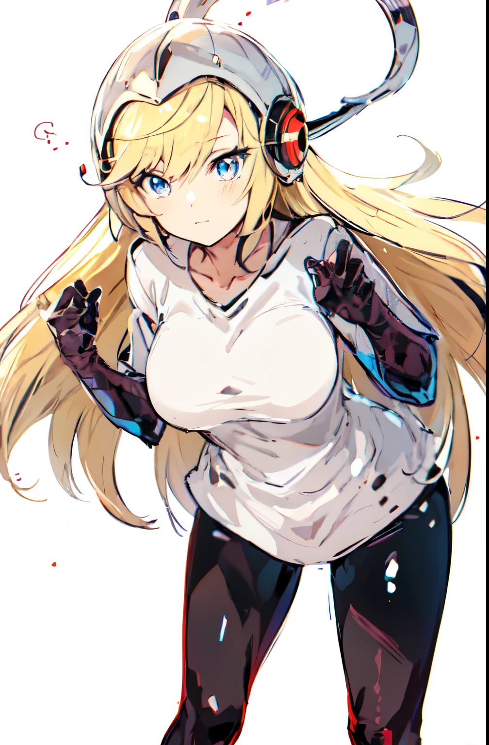 anime girl with long blonde hair wearing a helmet and black pants, blonde anime girl with long hair, anime best girl, thicc, anime waifu, , anime character, female anime character, anime girl with long hair, an anime girl, anime girl, rena nounen style 3/4, anime moe artstyle, as an anime character, anime woman