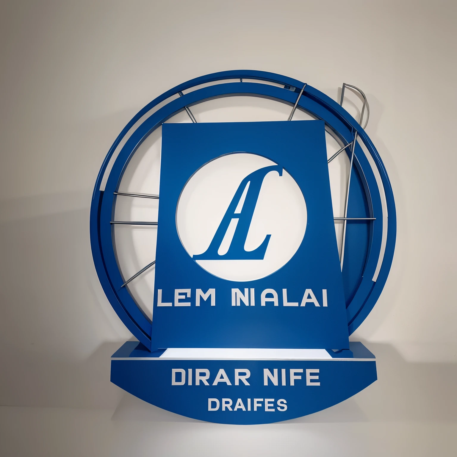 Logotipo de empresa de nombre DRAF pero la letra A en forma de Casa 