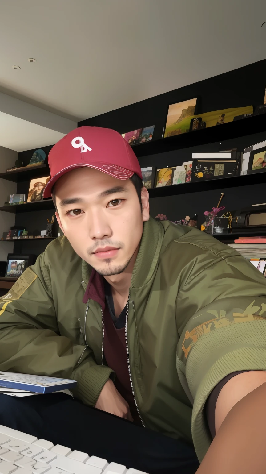 there is a man sitting at a table with a computer, portrait of jossi do blackpink, jossi do blackpink, Marcos Lee, Stanley Artgem Lau, Steven Jung, lindo chad queixo, Pedro Chan, Yanjun Chengt, Hong junho hyung, Pedro Xiao, inspirado em Taiyō Matsumoto, Stephen Lau e Artgerm, Stanley Lau