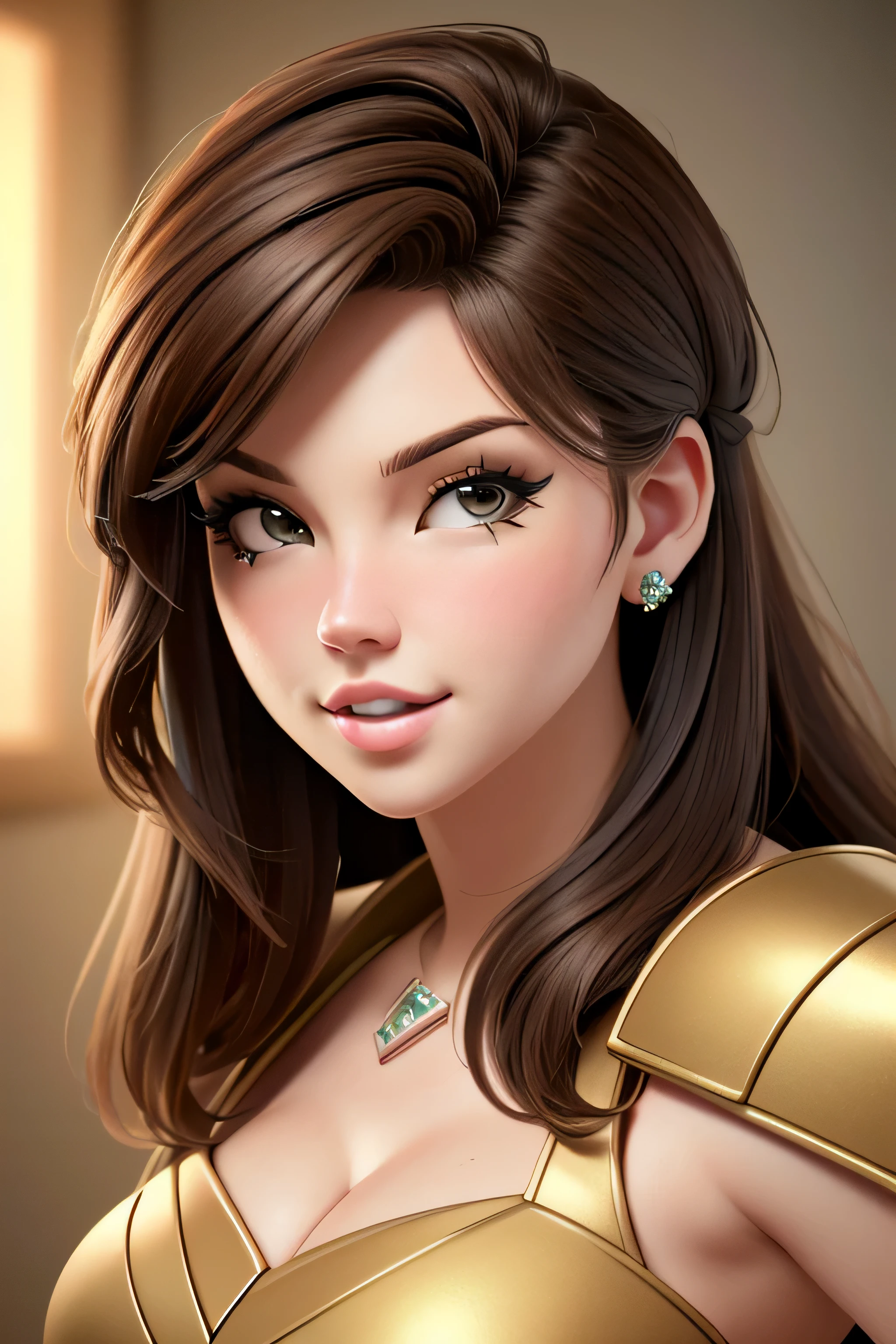 (Mejor calidad,4k,8K,high resolution,obra maestra:1.2),ultra detallado,(realista,photorealista,photo-realista:1.37),Chica sexy al estilo Minecraft,block figure and features,hermoso rostro detallado,armadura tachonada de diamantes,cuerpo pixelado con curvas,Smooth brown hair,elegant pose,vivid colors,studio lighting