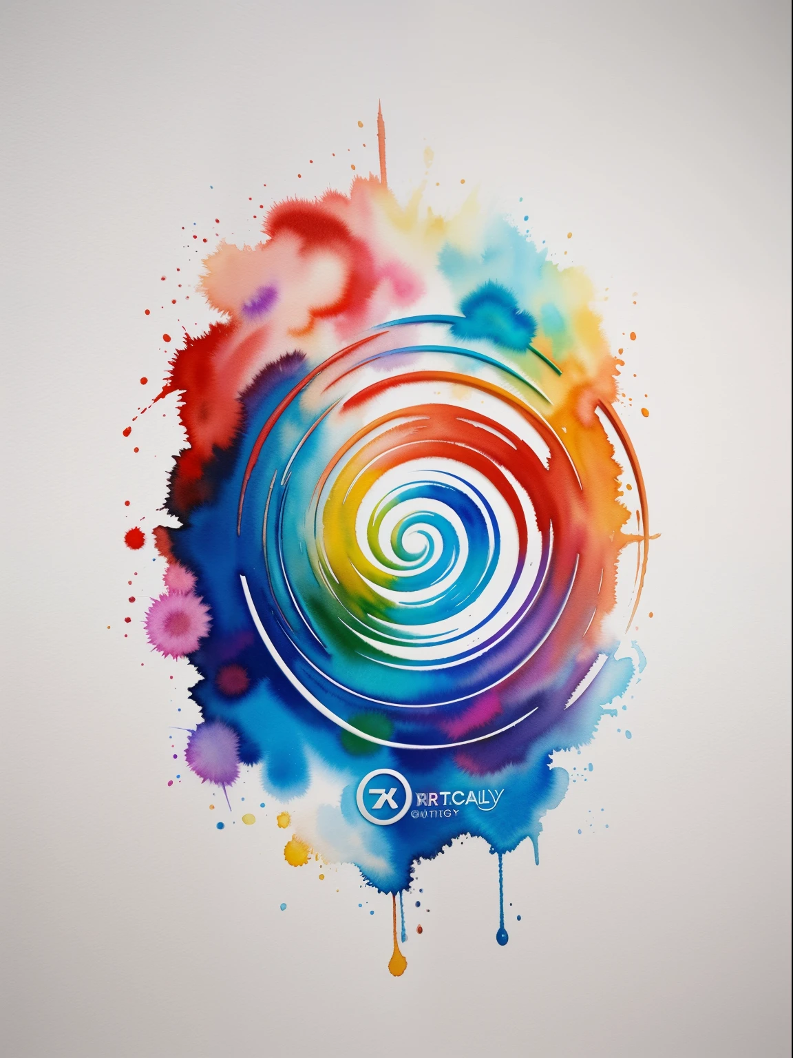 An exquisite and abstract logo, showcasing a larger-than-life 'D' character, meticulously painted in a watercolor style. Vibrant hues and fluid organic shapes converge to bring this artistic masterpiece to life. The 'D' stands out with intricate detailing, embodying an ethereal and dreamlike essence. This logo, rendered in high definition, is a stunning representation of fluid artistry and creativity. (Logo Design: 1.5), watercolor style, abstract art, vibrant colors, fluid organic shapes, meticulously painted, larger-than-life 'D' character, intricate detailing, dreamlike essence, high definition, artistic masterpiece