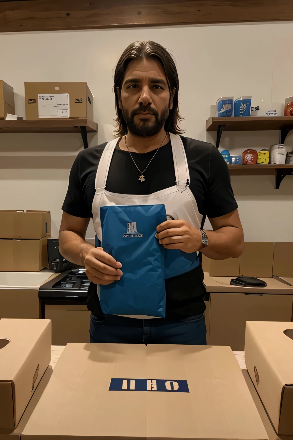 Vendedor entregando un producto de alta calidad a un cliente satisfecho