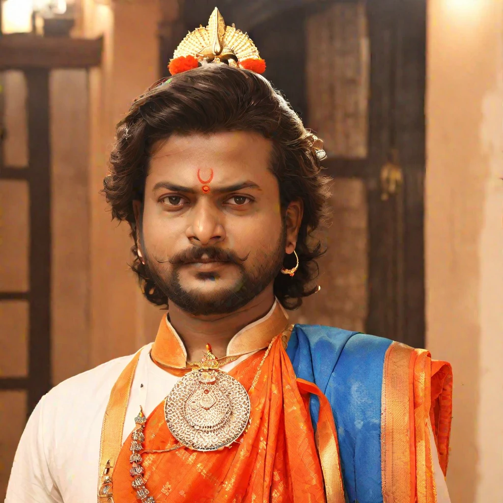 (masterpiece, best quality:1.2), 1boy, maratha warrior, solo