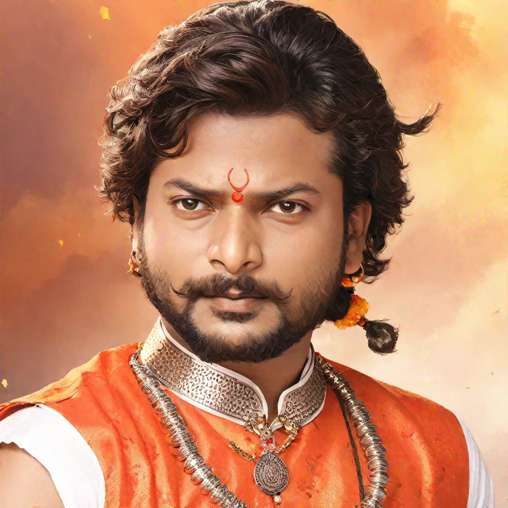 (masterpiece, best quality:1.2), 1boy, maratha warrior, solo