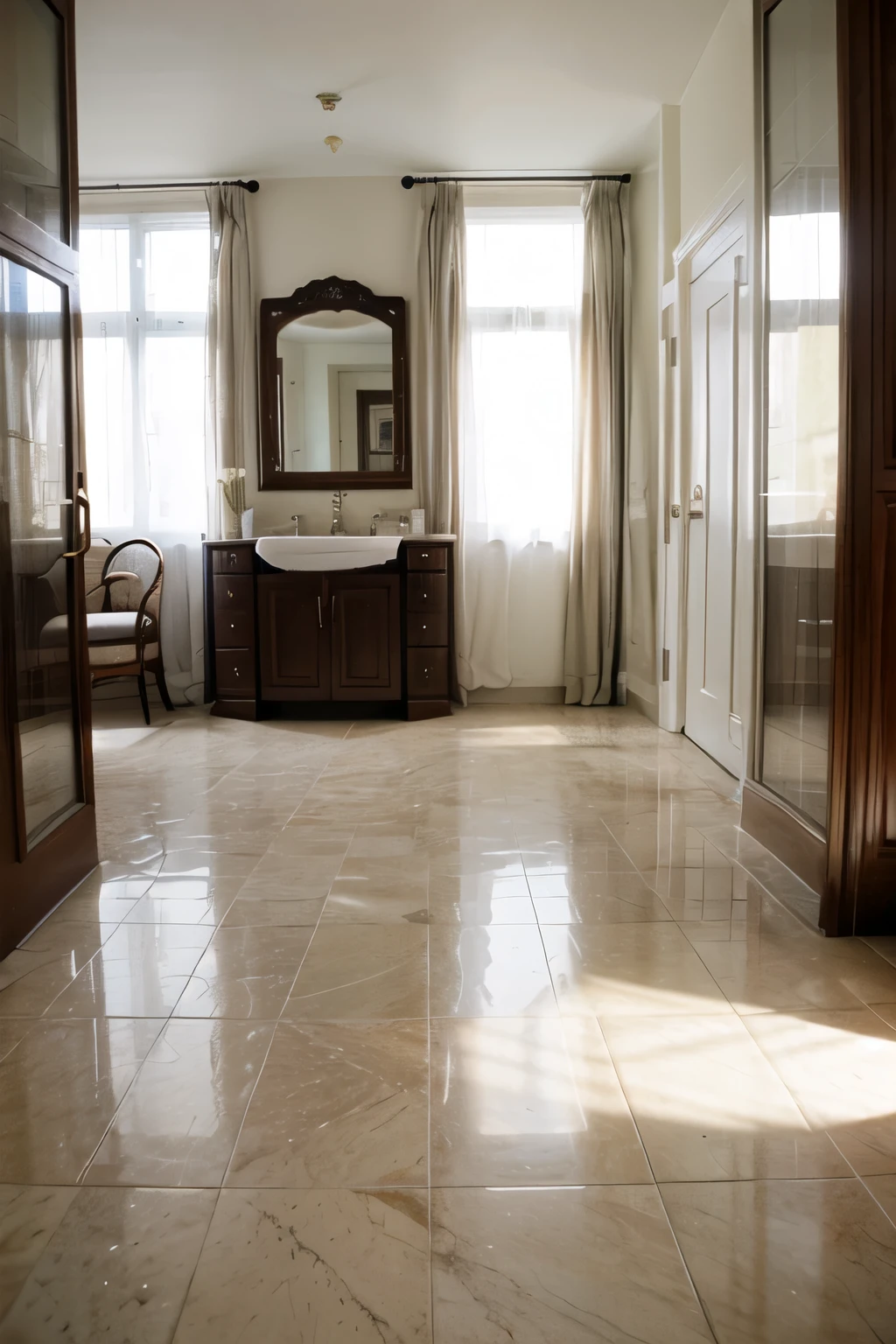 Hogar con estilo victoriano y estatuas de marmol