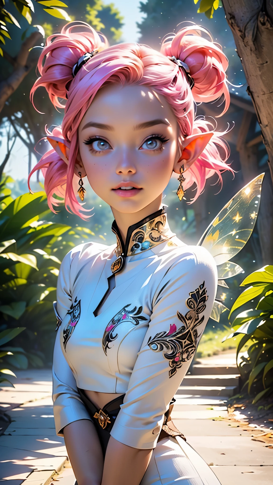 cute girl elf,(((***********,tiny body,little,chibi))),(((6 years old))),((anime elf girl with extremely cute and beautiful pink hair)), (((elf))), (((elf ears))),(((1 toddler:1.4))),(baby face),(round face),

(((flat chest))),((((Bright pink hair:1.35,short twintails hair,pink hair,very short hair,twintails,colored inner hair,ear breathing)))),((bright_pink_eyes:1.3))),intricate eyes,beautiful detailed eyes,symmetrical eyes,big eyes:1.5,(((lustrous skin:1.5,bright skin: 1.5,skin tanned,shiny skin,very shiny skin,shiny body,plastic glitter skin,exaggerated shiny skin,illuminated skin))),(detailed body,(detailed face)),

cute,

(((little dress, cute clothing,fairy wings:1.5,white fur socks))),(((intricate outfit,intricate clothes,embroidered outfit,ornate outfit))),

(dynamic pose:1.0),(centered,scale to fit dimensions,Rule of thirds),

((world tree,tree houses)),scenery:1.25,((intricate scenery)),((world tree background,tree houses background)),(natural magic,mystical powers),

(Glossy winter ornaments),highres,sharp focus,(ultra detailed,extremely detailed),(photorealistic artwork:1.37),(extremely detailed CG unity 8k wallpaper),(((vibrant colors,vibrant theme))),(intricate),(masterpiece),(best quality),artistic photography,(photography taken by sldr),(intricate background),perfect rendered face,perfect face details,realistic face,photo realistic,((intricate detail)),(((realism))),
