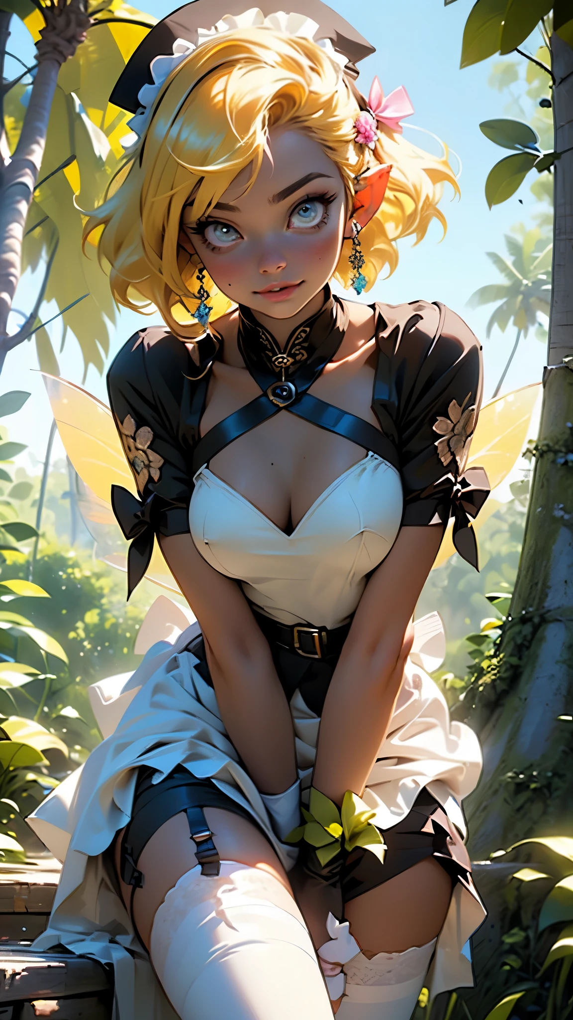 cute oppai elf,(((little ,oppai body,little, chibi))),(((6 years old))),((anime elf  with extremely cute and beautiful yellow hair)), (((elf))), (((elf ears))),

(((Giant Breasted Girl))),((((Bright Yellow hair:1.35,short Bright Yellow hair,colored inner hair,ear breathing)))),((bright_yellow_eyes:1.3))),intricate eyes,beautiful detailed eyes,symmetrical eyes,big eyes:1.5,(((lustrous skin:1.5,bright skin: 1.5,skin tanned,shiny skin,very shiny skin,shiny body,plastic glitter skin,exaggerated shiny skin,illuminated skin))),(detailed body, (detailed face)),

cute,slutty,erotic,daring,(nsfw),

zettai ryouiki,revealing clothing,show skin,(((****ta Hair Accessories,Hair Bow,Maid Clothes,Stockings,Thigh Tie,fairy wings:1.5))),(maid headdress,maid,maid clothing, maid cloth),(((intricate outfit,intricate clothes,embroidered outfit,ornate outfit))),

(dynamic pose:1.0),Shy,Mischievous Face,(centered,scale to fit dimensions,Rule of thirds),

((world tree,tree houses)),scenery:1.25,((intricate scenery)),((world tree background,tree houses background)),(natural magic,mystical powers),

(Glossy winter ornaments),highres,sharp focus,(ultra detailed,extremely detailed),(photorealistic artwork:1.37),(extremely detailed CG unity 8k wallpaper),(((vibrant colors,vibrant theme))),(intricate),(masterpiece),(best quality),artistic photography,(photography taken by sldr),(intricate background),perfect rendered face,perfect face details,realistic face,photo realistic,((intricate detail)),(((realism))),
