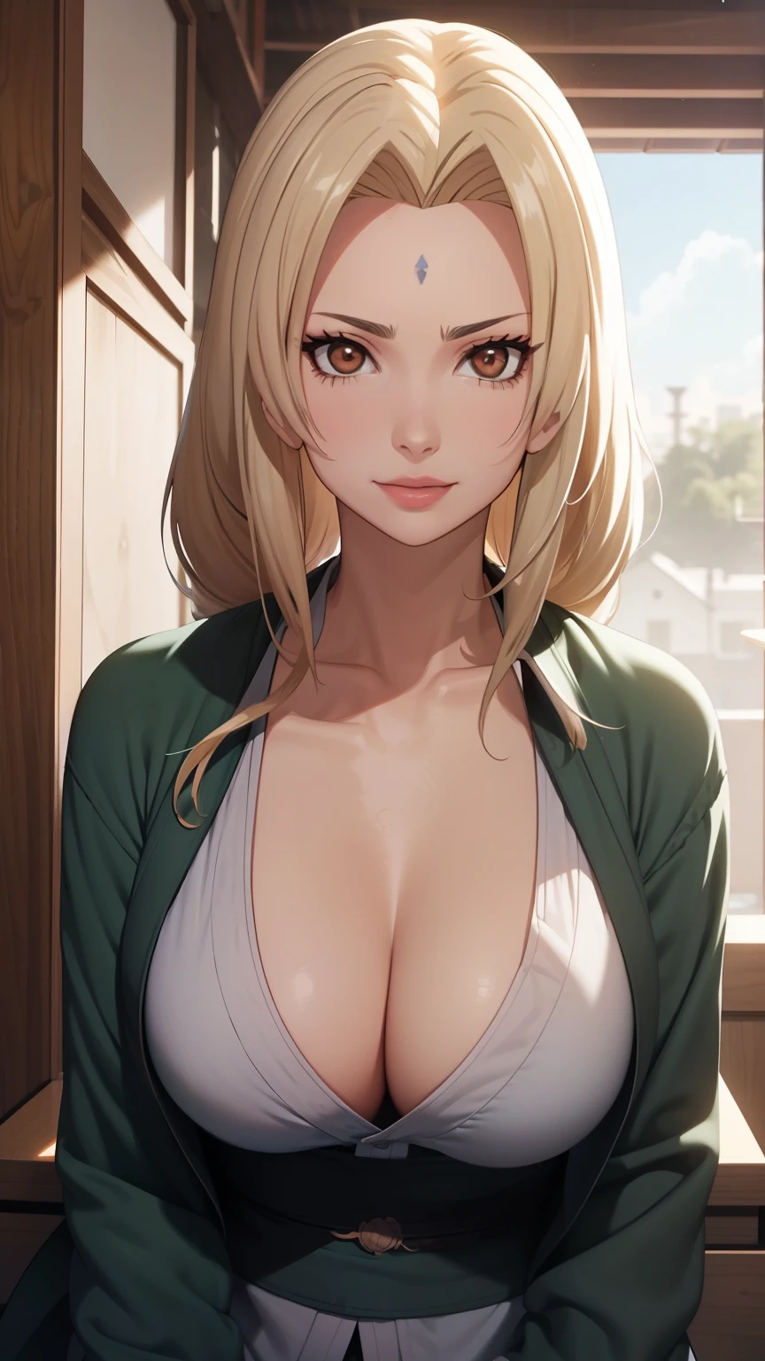 ((TRAJE ???? DE OFICINA))(enormes tetas), escote, buena anatomia Film movie still, tsunade  、Se destaca、30 years、piel palida、sonrisas inocentes、(Una cara detallada)、(piel detallada)、wet, Los detalles son complejos、poca profundidad de campo、[niebla de volumen]、film lighting、Reflectores、una Canon EOS R5、lente de 50 mm、F / 2.8、shot at 8k resolution、de cerca, inside the room, escritorios, verdor, ((enormes tetas)), lengua fuera, lengua fuera, lengua fuera, constituir, sonrisa ligera, contraerse de dolor, flor del pelo, tocado de mucama, joyas, flequillo contundente, cola de caballo trenzada, Flequillo partido, trenzas gemelas, cabello muy largo, avergonzado, HD, retina, Super detail
