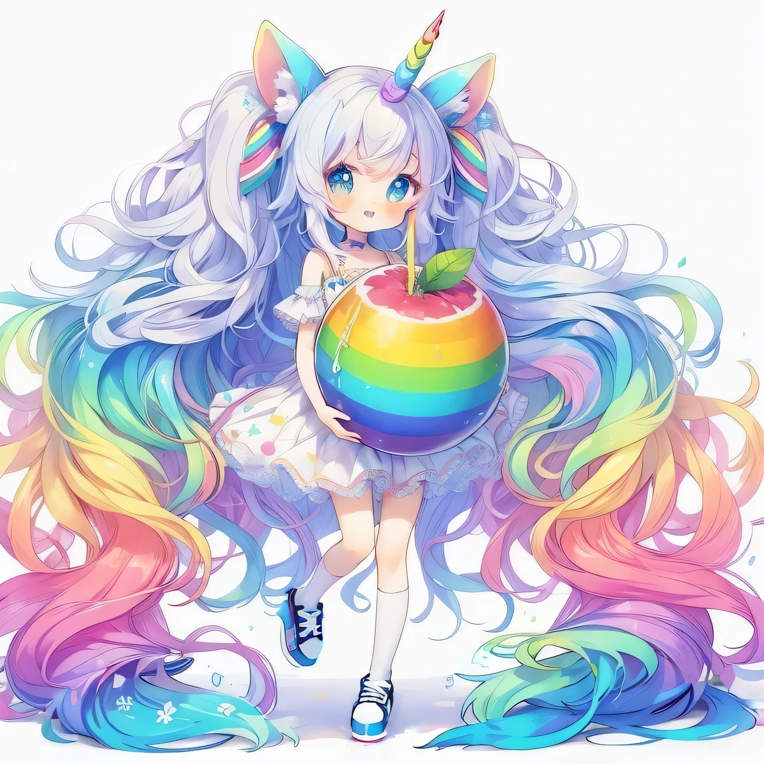 rainbow colored platform sneakers