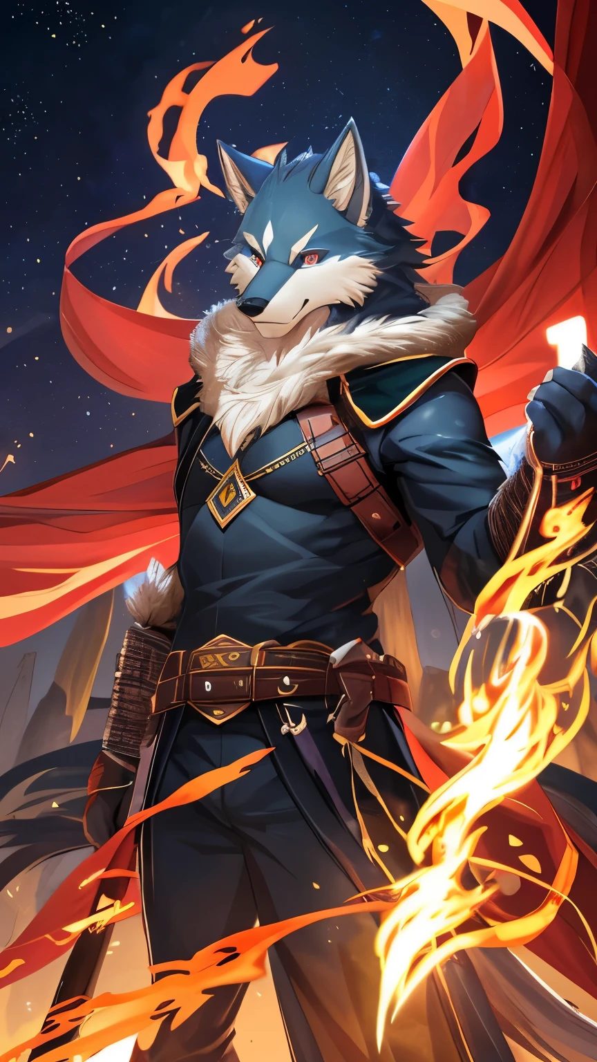 (posted on e621 by Yang J art style) furry, male, anthro, (wolf Tail), Solo, (Realistic eye details:1.2), (beautiful detailed eyes), anime - style image of a man in a white dress and a man in a black suit, beautiful avatar pictures, nature druid, wind sorcerer, a druid, anime fantasy illustration, full color illustration, druid, advanced digital anime art ”, by Yang J, Wolfman art, pixiv contest winner, wind wizard, wind sorcerer!, anime art, slim body, full body like, in a panoramic view, masterpiece, high quality, award winning, HD, 16k, (best quality,4k,8k,highres:1.2)
