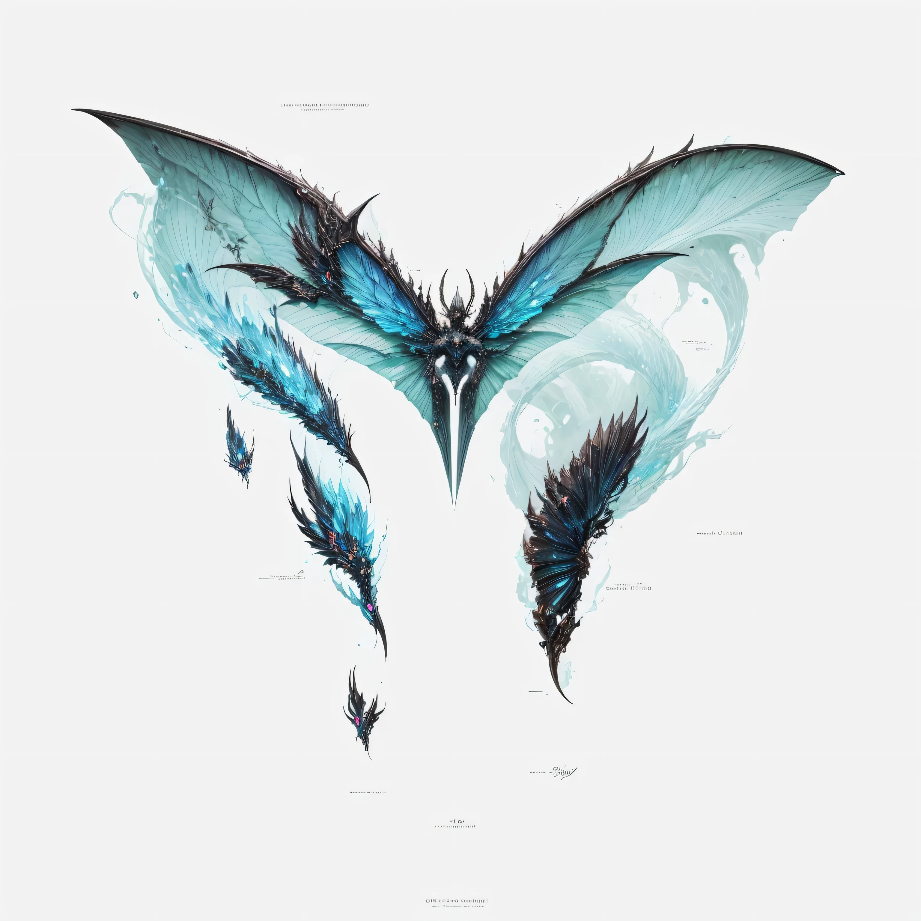black dragon element，Dragon Wings，grim Reaper
