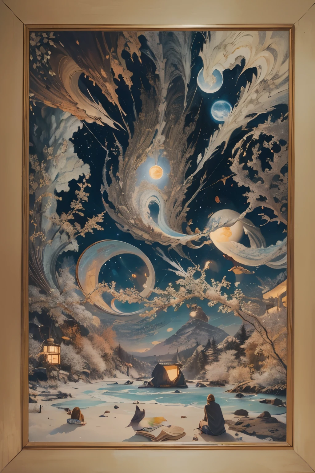 (((Painting))), Star, night Sky, starry sky, Libra, ((Libra sign)), Constelation Libra