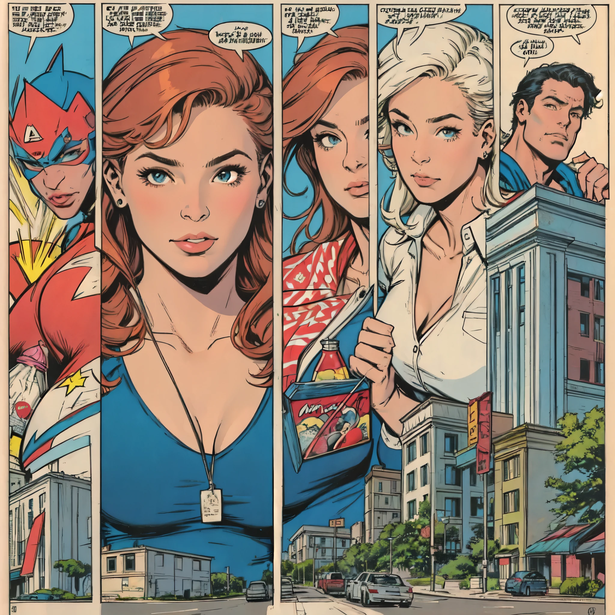 masterpiece,one perfect woman,Excellent sense,cleavage,advertisement,simple background,American Comics,Geometric pattern,city pop,