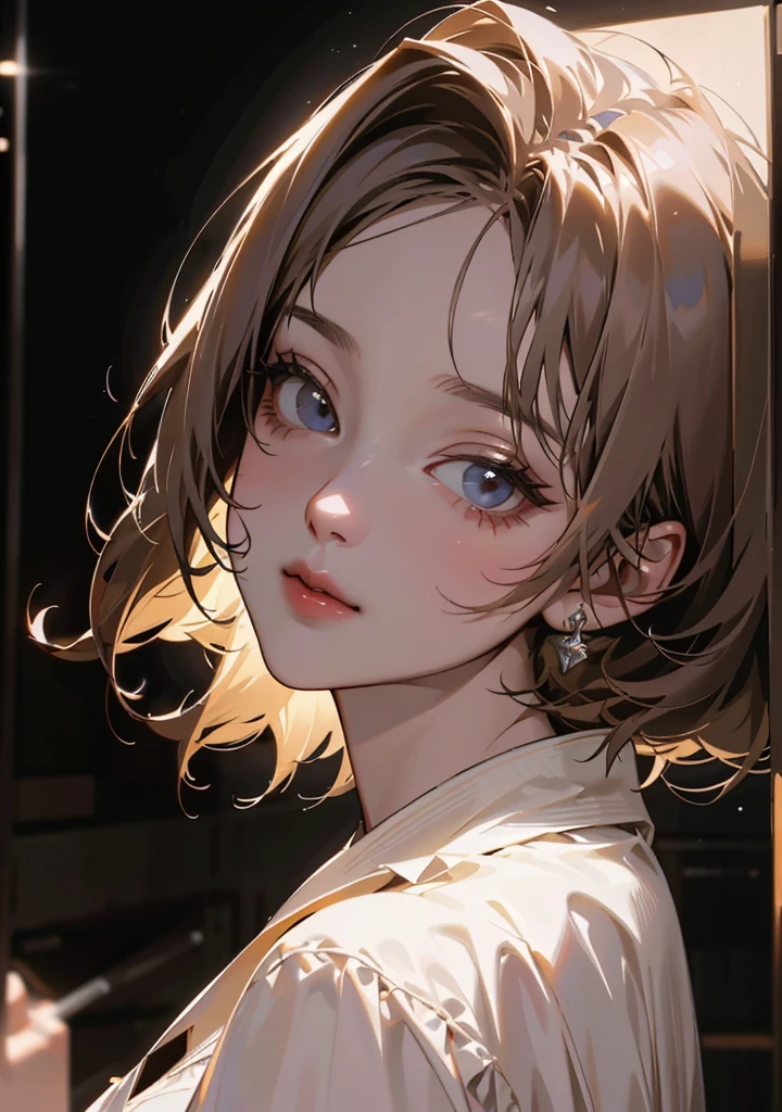 ((best quality)), ((masterpiece)), (detailed), perfect face，JK girl，Backlight，looking directly into the camera，full body portrait