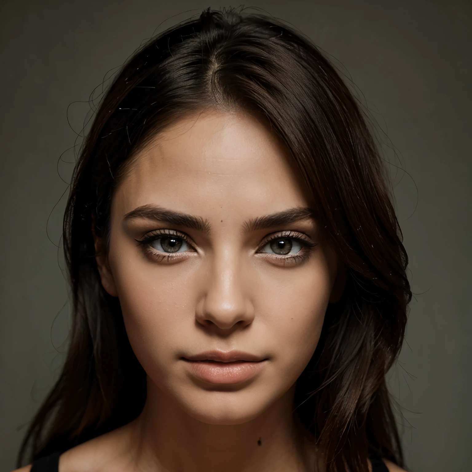 Mujer con ojos de hombre, collage, transexualidad