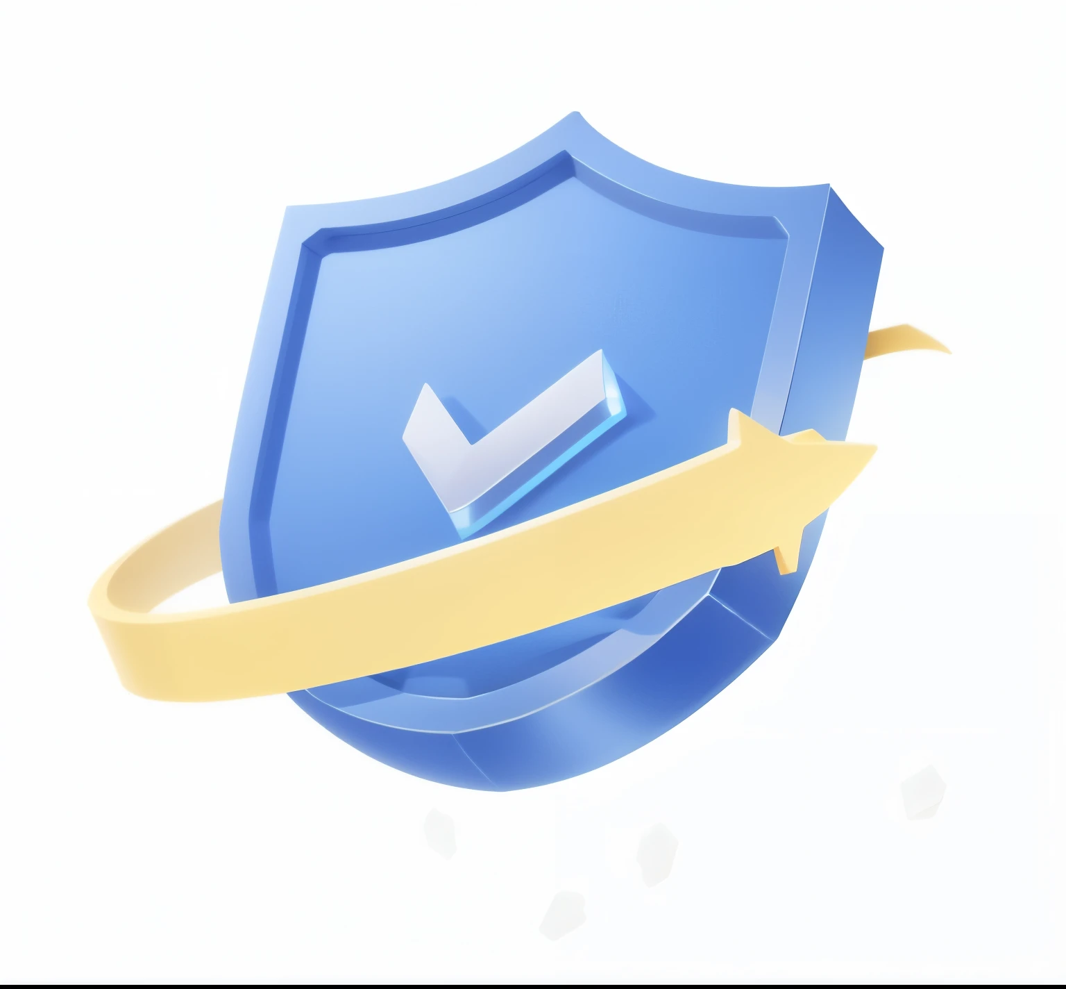 A hexagonal technology shield，The blue code glows slightly blue on a dark blue background，
