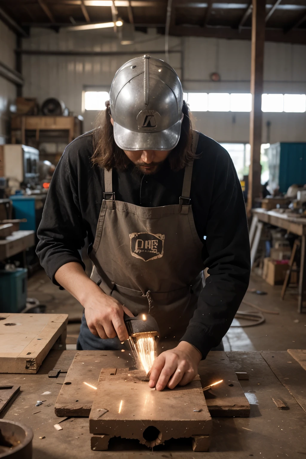 logo, metalworking, icon,