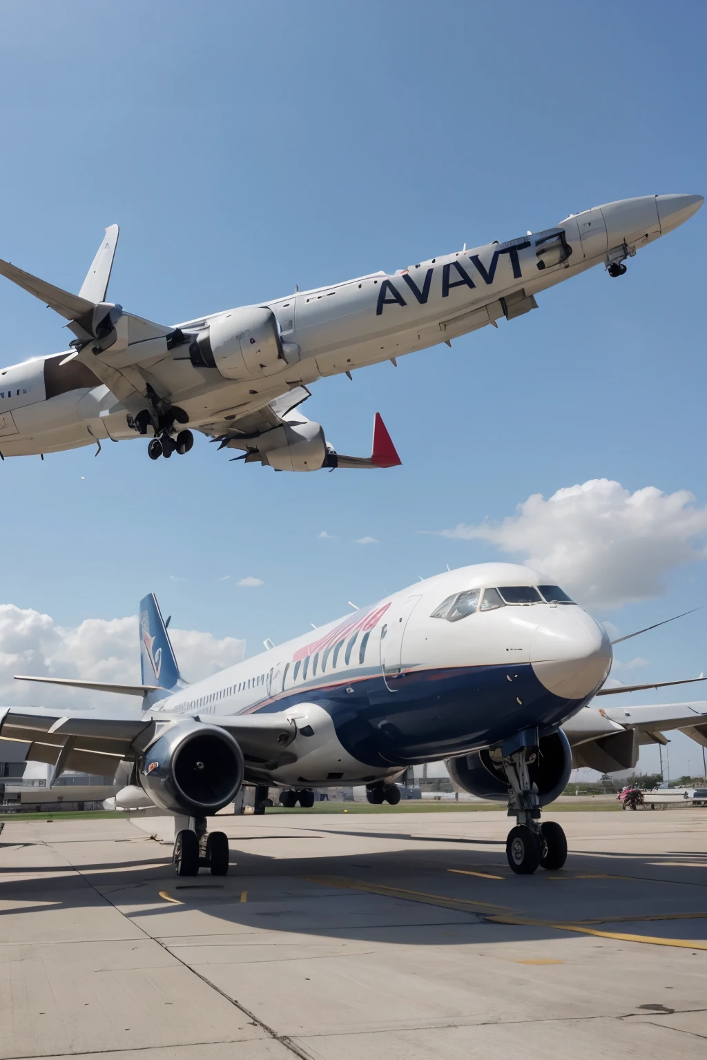 creame un avion que diga zaika airlines
